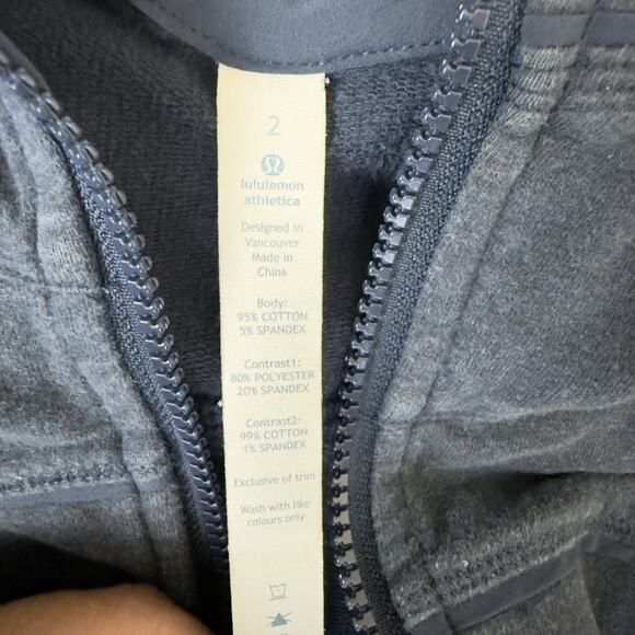 Lululemon Scuba Full Zip Hoodie Navy Blue Size 2 – Athletic & Versatile - Picture 8 of 9